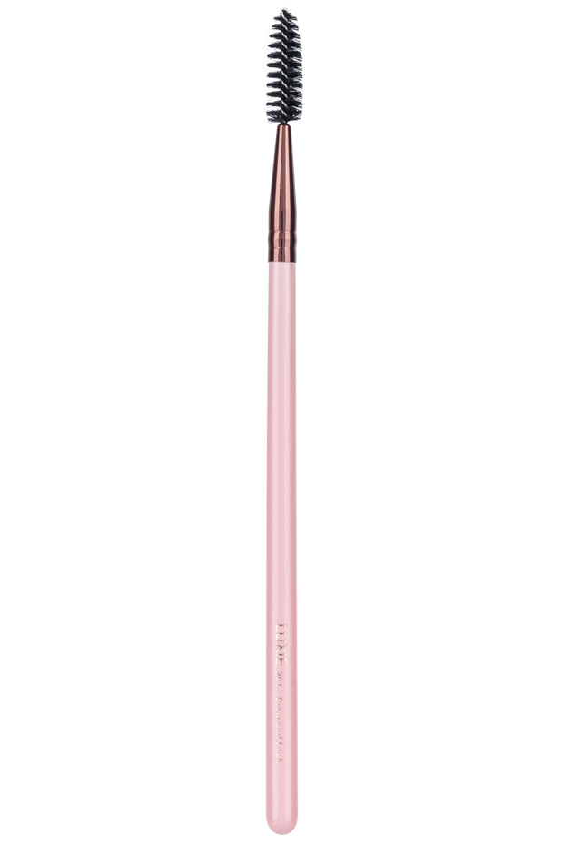 The Luxie brow and lash spoolie is the answer to all your eyebrow and eyelash needs. A vegan makeup brush features cruelty-free synthetic bristles. This multifunctional eye and eyebrow brush features a pink handle and rose gold ferrule. Vegan and cruelty-free!-eyebrow spoolie