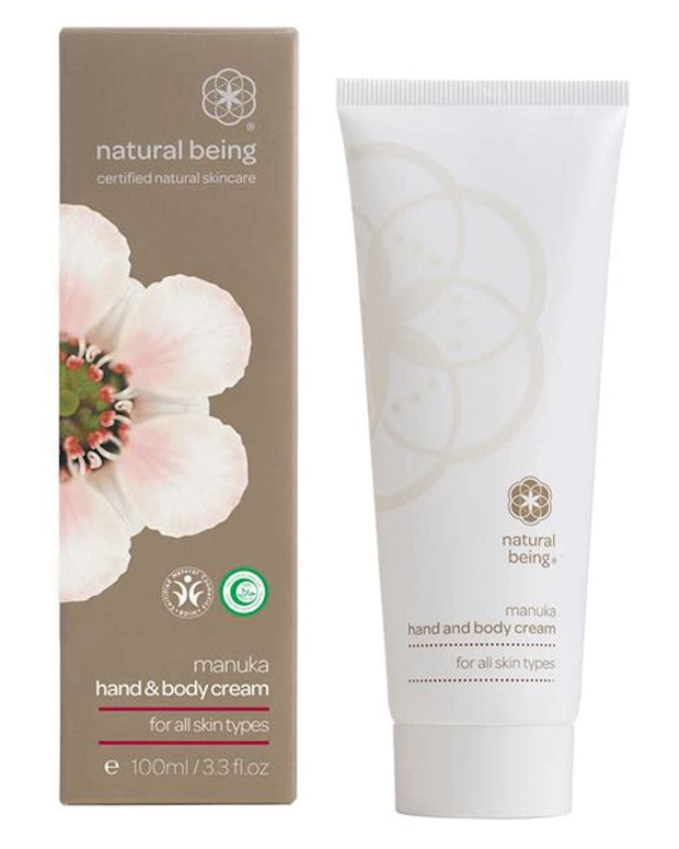 Rich and soothing, certified natural Manuka Hand and Body Cream is crafted with antimicrobial Manuka Extract, Active Manuka Honey and Jojoba Oil to deeply nourish the skin. A wonderfully hydrating all over body treat, it leaves the skin feeling soft and refreshed. Natural Being products offer a light, less-complex formulation that will help your skin blossom! 