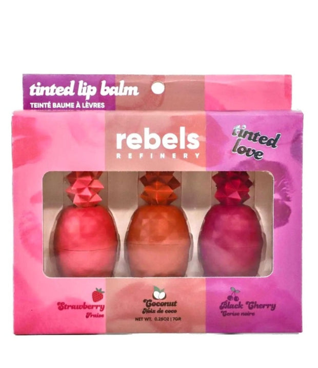 Tinted Rebel Rose Geometric Pineapple Lip Balm Gift Set