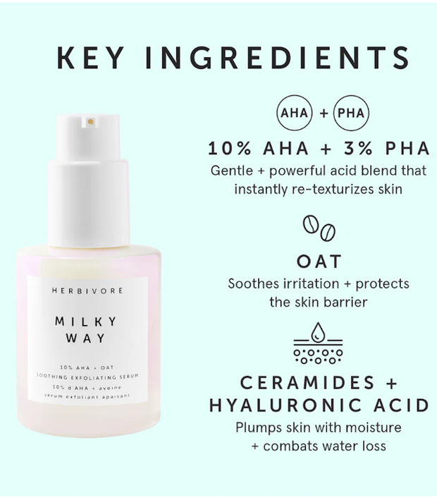 MILKY WAY 10% AHA + Oat Soothing Exfoliating Serum