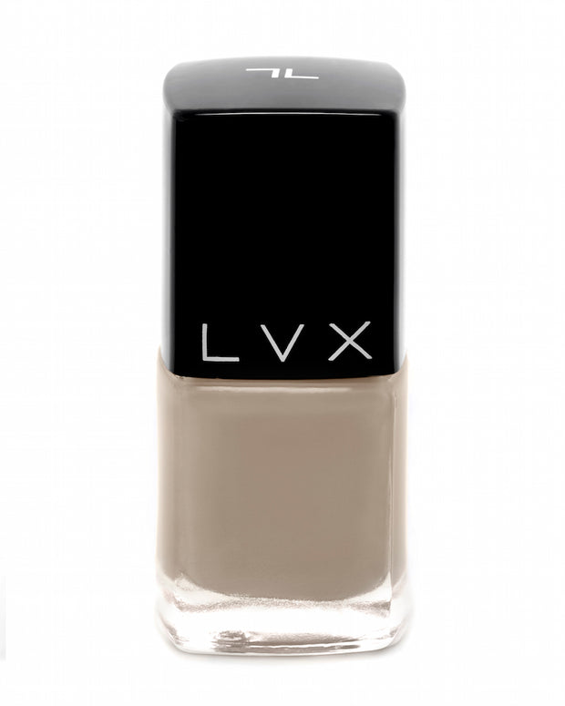 Ultra rich and creamy, high shine, smooth finish and is a superior long wear formula. Manicure quality in 1-2 coats. 10 toxin free formula. Use LVX Gel Top Coat for an ultra high shine finish. Luxury cruelty-free and vegan nail polish inspired by high fashion. Lasts up to two weeks. Griege Nail Lacquer