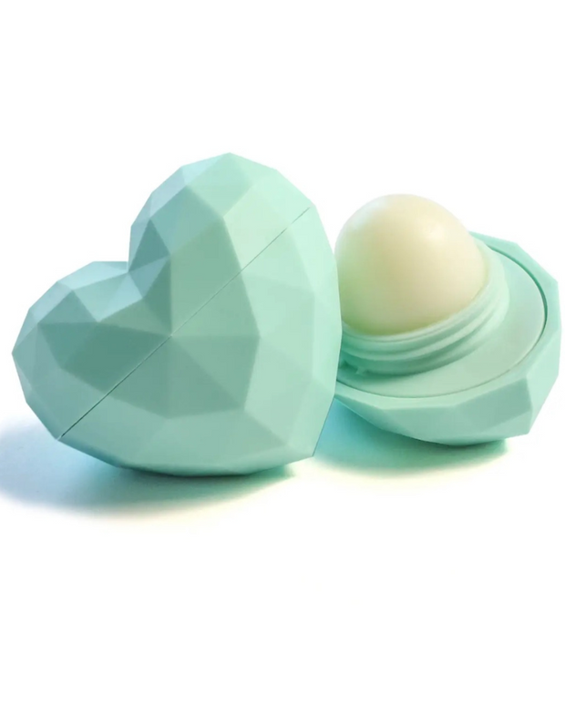 Teal Geometric Heart Lip Balm-Sweet Mint