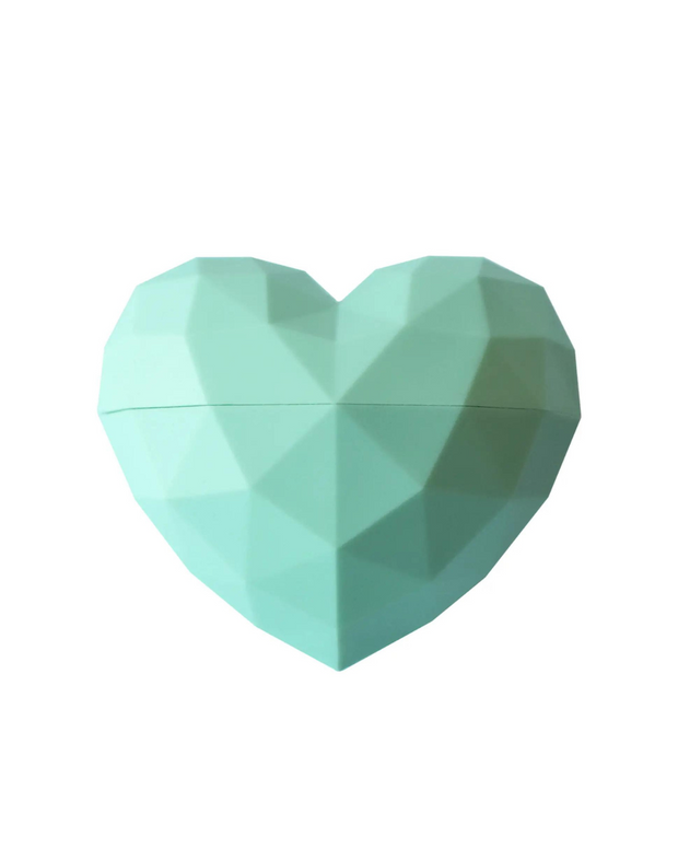 Teal Geometric Heart Lip Balm-Sweet Mint