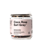 Coco Rose Earl Grey - Superfood Tea Blend This luxurious twist on the classic Earl Grey is light and balanced with organic bergamot essence and a hit of nuttiness from toasted coconut. Blended with rose petals and cinnamon, it will transform your daily cup of tea into a goddess-worthy ritual. 