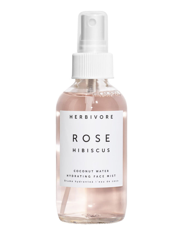 100% natural hydrating and soothing Vegan Hyaluronic Acid, Organic Rose Hydrosol, Coconut Water, and Hibiscus Extract. Spray on clean skin or over makeup, keeping skin dewy and fresh throughout the day. Naturally antioxidant-rich while softening, soothing, and reducing the appearance of redness. Natural, vegan, cruelty-free with organically sourced ingredients.