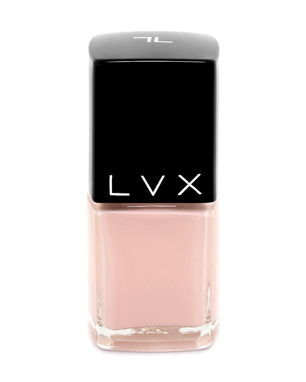 Ultra rich and creamy, high shine, smooth finish and is a superior long wear formula. Manicure quality in 1-2 coats. 10 toxin free formula. Use LVX Gel Top Coat for an ultra high shine finish. Luxury cruelty-free and vegan nail polish inspired by high fashion. Lasts up to two weeks.