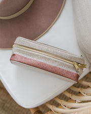 Linen Rose Gold Colour Block-Petite Essentials Poche