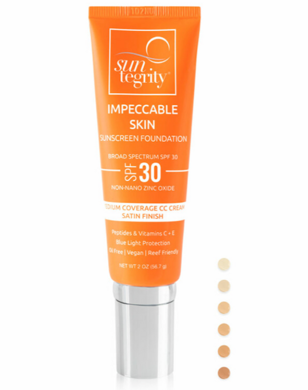 Skincare, sunscreen and makeup all in one! Non-Irritating / Allergy Tested / Dermatologist Tested. Impeccable Skin made EWG's 2021 "Best Daily Use SPF" list and is Good Face Project Approved.