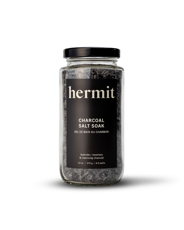 rosemary + lavender  A fresh and calming salt soak to unwind your body and mind.