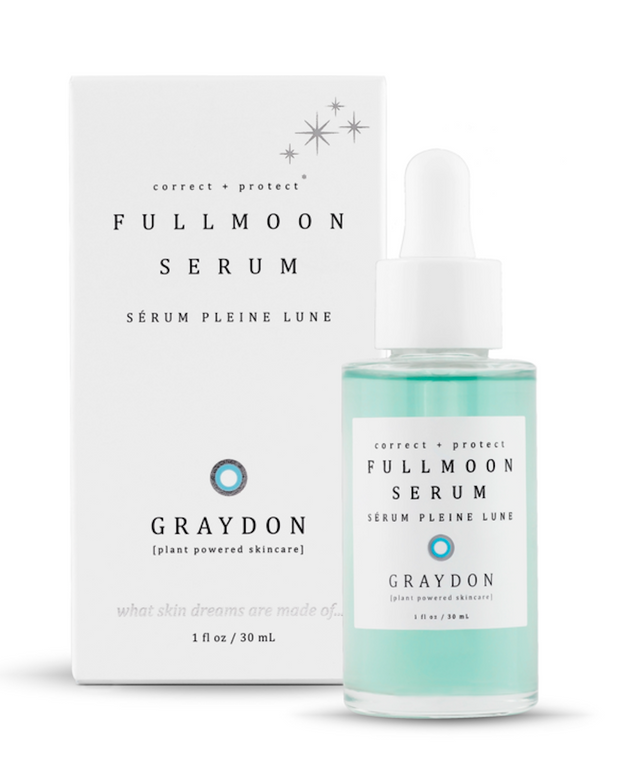 Vegan serum soothes, smooths and protects for a radiant complexion. Perfect for every skin type. A light botanical serum will help shield your skin from everyday pollutants and calms inflammation. Formulated with botanical collagen, vitamin c, hyaluronic acid, oligopeptides and retinol, anti-inflammatory blue tansy, an anti-pollution complex, and infused with Graydon's favorite gemstone malachite to combat signs of aging. Natural, vegan, cruelty-free with organically sourced ingredients.