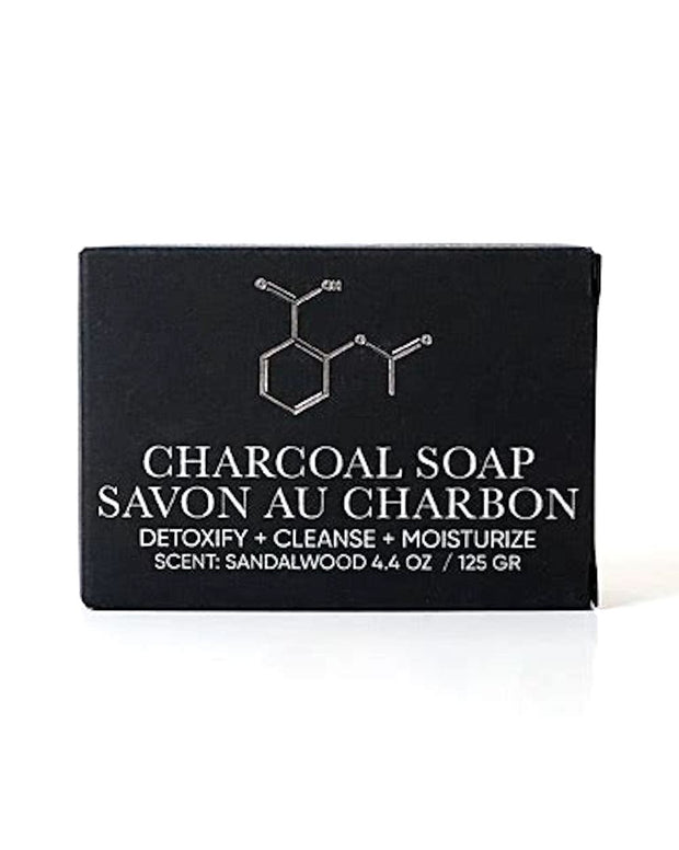 All Natural + Organic Charcoal Soap Bar. Men's skincare and body care. Detoxify, Cleanse + Moisturize.